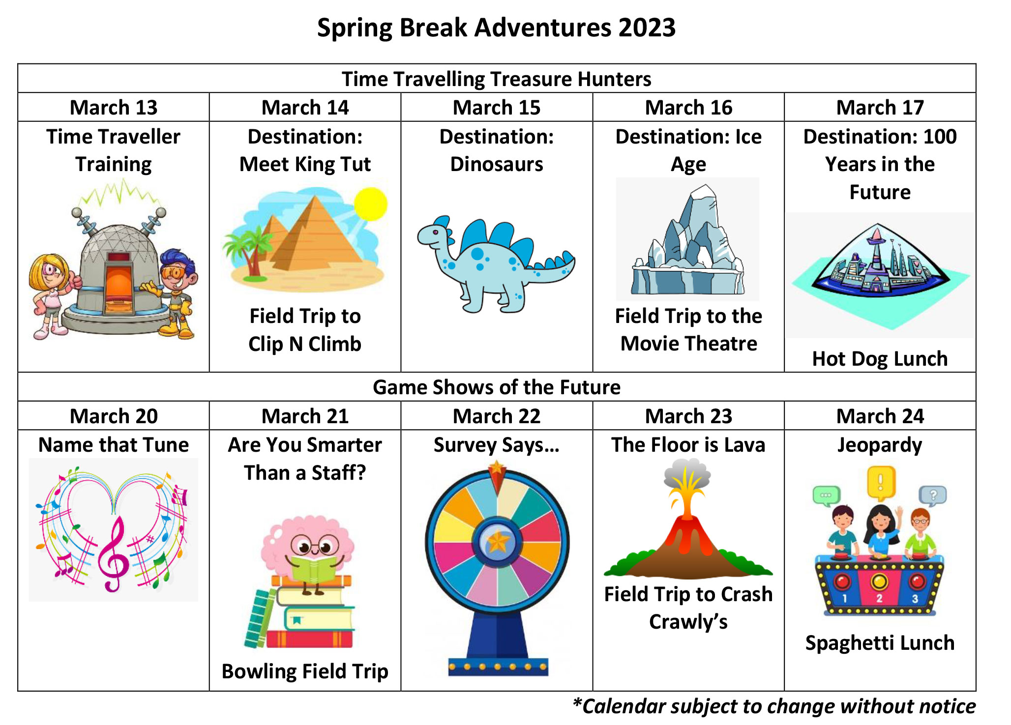 Spring Break (Richmond) Tomorrow's Topkids Child Care Society